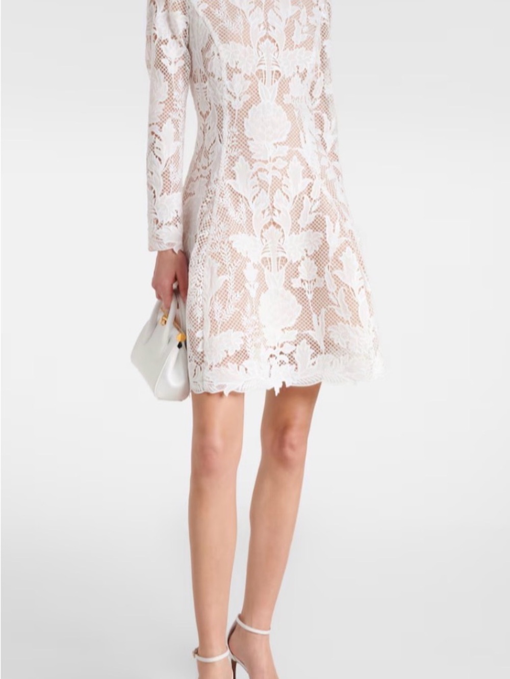 Oscar De La Renta
Artichoke Guipure Lace Minidress
White, 2